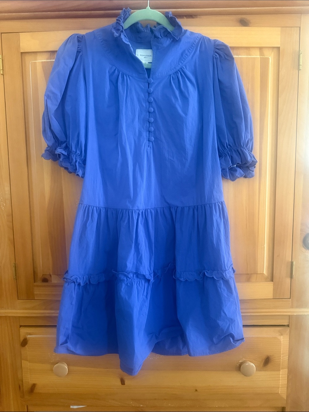Pomander Place Selena mini purple Brand Royal Blue Ruffled Tiered Dress medium